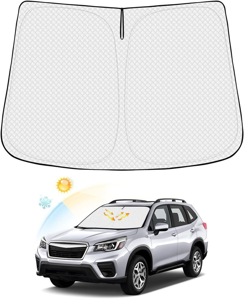 Canvcle Windshield Sun Shade for Subaru Forester 2019-2024 Accessories Thicken 6-Layer Foldable Front Window Sunshade Sun Visor Protector Block UV Rays Keep Vehicle Cool - Image 1